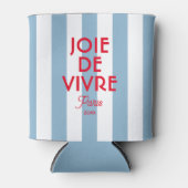 Joie De Vivre Paris French Blue Cabana Stripe Dosenkühler (Vorderseite)