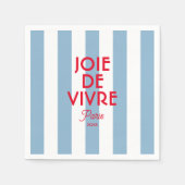 Joie De Vivre Paris French Blue Cabana Stripe Serviette (Vorderseite)