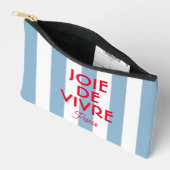 Joie De Vivre Paris French Blue Cabana Stripe Zubehörtasche (Offen)