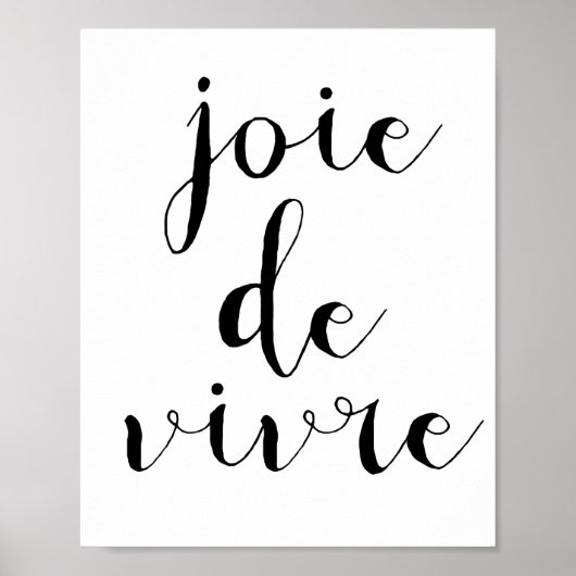 Joie de vivre poster (Vorne)