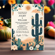 Join Elegant Fiesta Cactus Floral Mexican Wedding