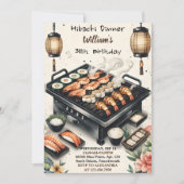 Join Koch Grillen Japanisch Sushi Hibachi 30. Gebu Einladung (Vorderseite)