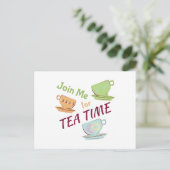 Join me for Tee Postkarte (Stehend Vorderseite)