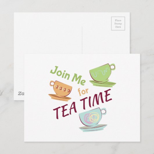 Join me for Tee Postkarte (Vorne/Hinten)