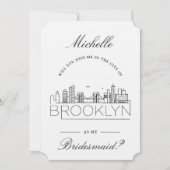 Join Me in Brooklyn | Brautparty Request Einladung (Vorderseite)