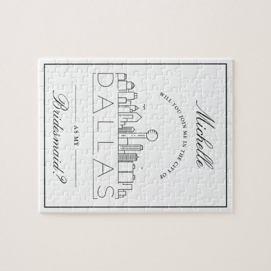 Join Me in Dallas Bridesmaid Anfrage Jigsaw Puzzle (Horizontal)