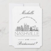 Join Me in Nashville | Brautparty Request Einladung (Vorderseite)
