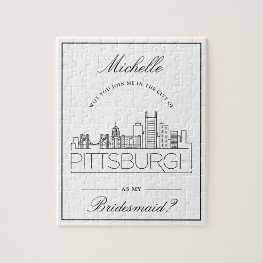 Join me in Pittsburgh! | Bridesmaid Request Jigsaw Puzzle (Vertikal)