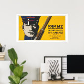 Join me - U.S. Marines Poster (Heimbüro)