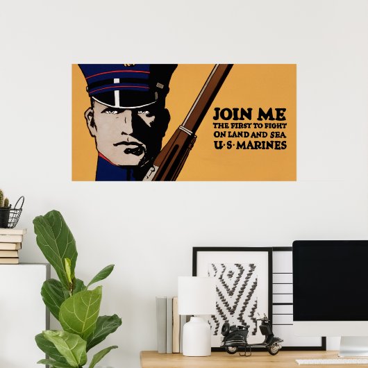 Join Me ~ US Marines Poster (Heimbüro)