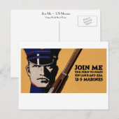 Join Me ~ US Marines Postkarte (Vorne/Hinten)