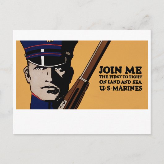 Join Me ~ US Marines Postkarte (Vorderseite)