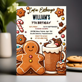 Join niedlich Food Kids Cookie Exchange 7. Geburts Einladung