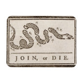 Join oder Die Benjamin Franklin Politischer Cartoo Magnet (Horizontal)