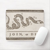Join oder Die Benjamin Franklin Politischer Cartoo Mousepad (Mit Mouse)