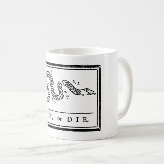 Join oder Die Kaffeetasse (VorderseiteRechts)