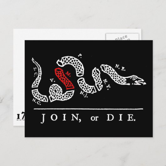 JOIN oder DIE Maryland Postkarte (Vorne/Hinten)