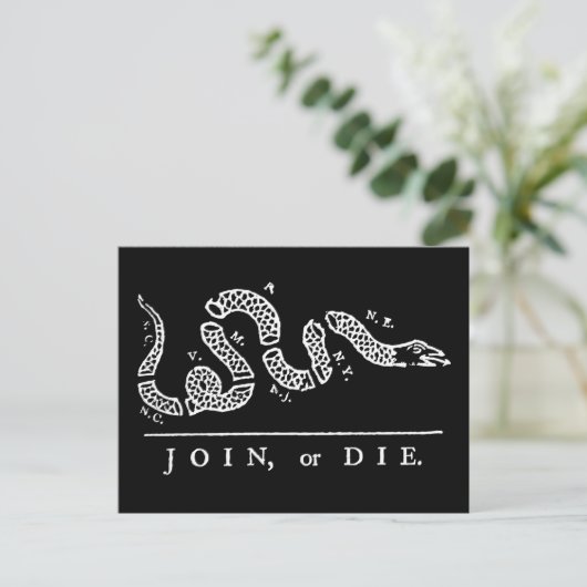 Join oder Die Postkarte (Stehend Vorderseite)