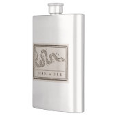 Join oder Die Rattlesnake: Cartoon Benjamin Frankl Flachmann (Links)