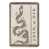 Join oder Die Rattlesnake: Cartoon Benjamin Frankl Magnet (Vertikal)