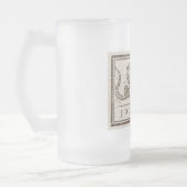 Join oder Die Rattlesnake: Cartoon Benjamin Frankl Mattglas Bierglas (Links)