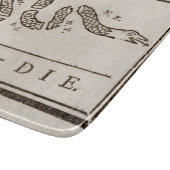 Join oder Die Rattlesnake: Cartoon Benjamin Frankl Schneidebrett (Ecke)