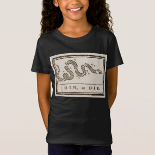 Join oder Die Rattlesnake: Cartoon Benjamin Frankl T-Shirt