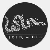 Join oder Die Runder Aufkleber (Vorderseite)
