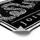 Join oder Die - Schwarz und Weiß Poster (Ecke)