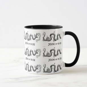 'Join or Die' Historisches Koloniales Einheitsbild Tasse