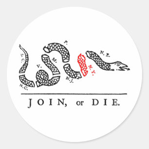 JOIN, or DIE New York Runder Aufkleber