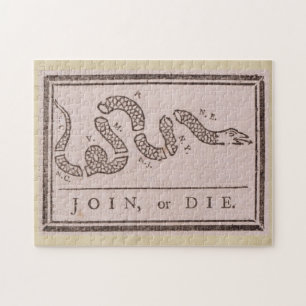 Join or Die von Benjamin Franklin Puzzle