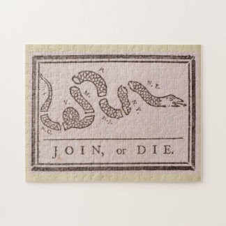 Join or Die von Benjamin Franklin Puzzle