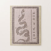 Join or Die von Benjamin Franklin Puzzle (Vertikal)