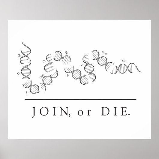 Join or Die - Wissenschaftsposter Poster (Vorne)