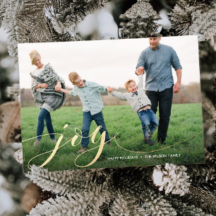 Join Script Imitats Foil Christmas Weihnachtskarte Feiertagskarte