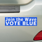 'Join the Bue Wave' Autoaufkleber (Auf Auto)