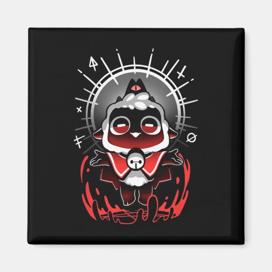Join The Cult - Cult Of The Lamb Cute Gamer Cult O Magnet (Vorne)