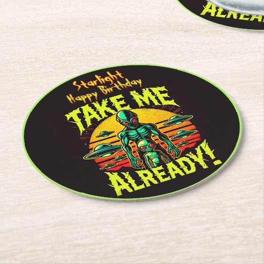 Join the Intergalactic Adventure Today! Runder Pappuntersetzer (Angewinkelt)