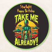 Join the Intergalactic Adventure Today! Runder Pappuntersetzer (Vorderseite)