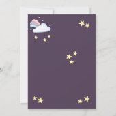 Join the magical celebration, Cute Unicorn Girl Einladung (Rückseite)