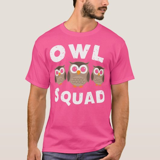 Join The Owl Squad Funny Owl Lover Present Design T-Shirt (Vorderseite)