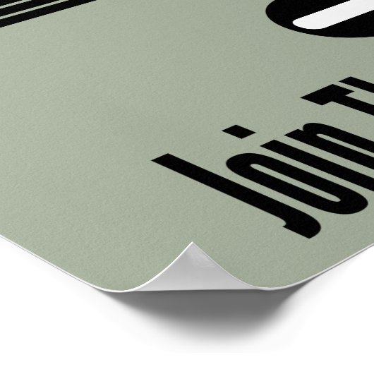 Join the Resistance - Light Olive Drab Poster (Ecke)