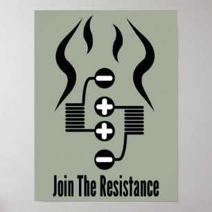 Join the Resistance - Light Olive Drab Poster