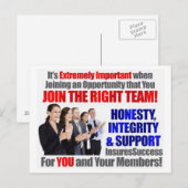 "Join the Right" Team Postcard Postkarte (Vorne/Hinten)