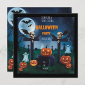 "Join the Spooky Night Friedhof Halloween-Party" Einladung (Vorne/Hinten)