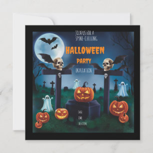 "Join the Spooky Night Friedhof Halloween-Party" Einladung