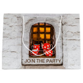 Join The Tea Party lustig Große Geschenktüte (Vorderseite)