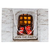 Join The Tea Party lustig Große Geschenktüte (Rückseite)