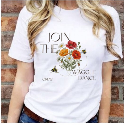 Join The Waggle Dance Crew  Save The Bees Teacher T-Shirt